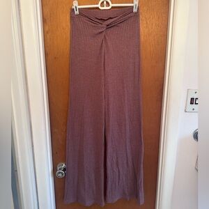 Pink Waffle Knit Lounge Pants Slightly high